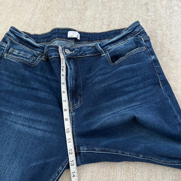 Vervet Emerson Blue Raw Hem Crop Skinny Jeans 20 - Picture 7 of 11